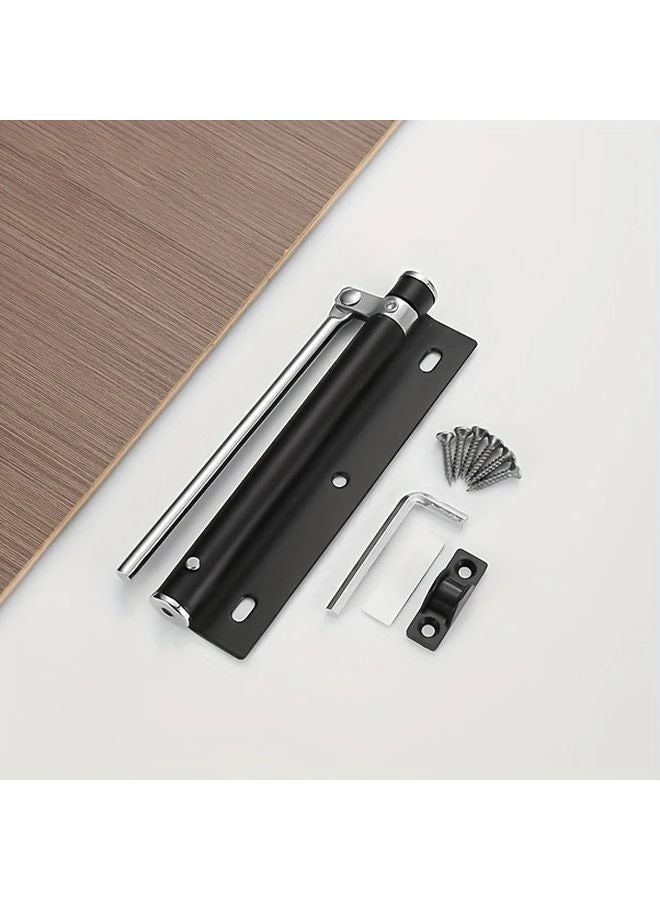 Silvery Automatic Door Closer Stainless Steel Spring Hinges Silent Concealed Mechanism - Image 3