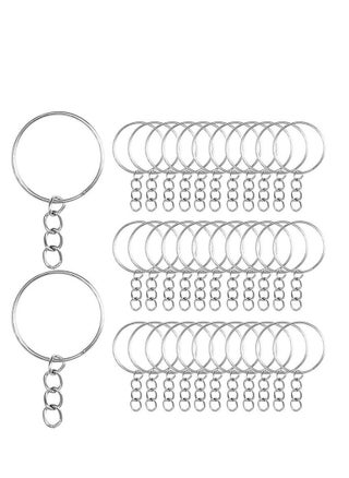 100 Pcs Split Key Rings with Chain, Leisty Nickel Plated Split Key Ring with Silver Color Metal Split Chain with Link Ring - pzsku/Z0B06BD66047E3D573C09Z/45/_/1688380496/4e6ad0f8-6e32-4a62-b992-8c6b0c4886f0