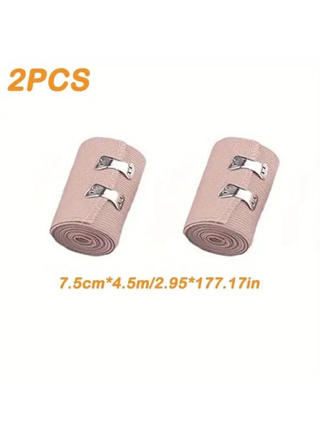 2 Rolls Adjustable Sports Elastic Bandage Wrap Reusable Compression For Ankle Wrist Knee - Image 5