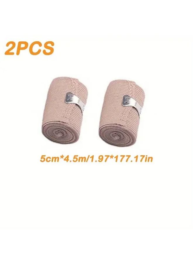 2 Rolls Adjustable Sports Elastic Bandage Wrap Reusable Compression For Ankle Wrist Knee - Image 3