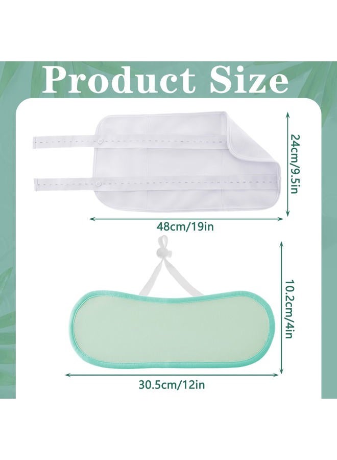 Sherr 6 قطع من عبوات زيت الخروع للرقبة والكبد، ضمادات قابلة لإعادة الاستخدام لزيت الخروع للكبد والغدة الدرقية، زيت الخروع غير مشمول (أبيض، رمادي، أخضر) - Image 2