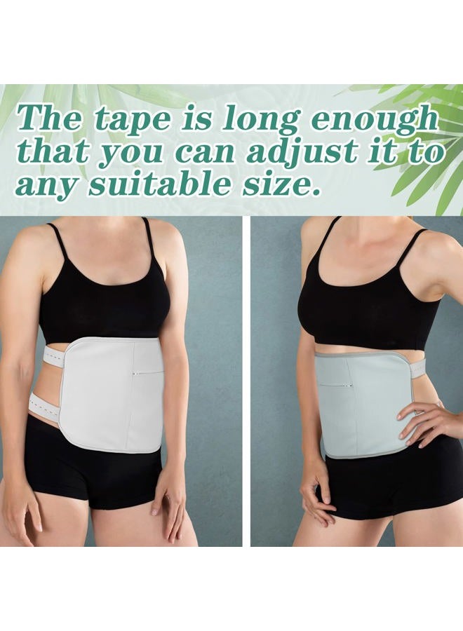 Sherr 6 قطع من عبوات زيت الخروع للرقبة والكبد، ضمادات قابلة لإعادة الاستخدام لزيت الخروع للكبد والغدة الدرقية، زيت الخروع غير مشمول (أبيض، رمادي، أخضر) - Image 5