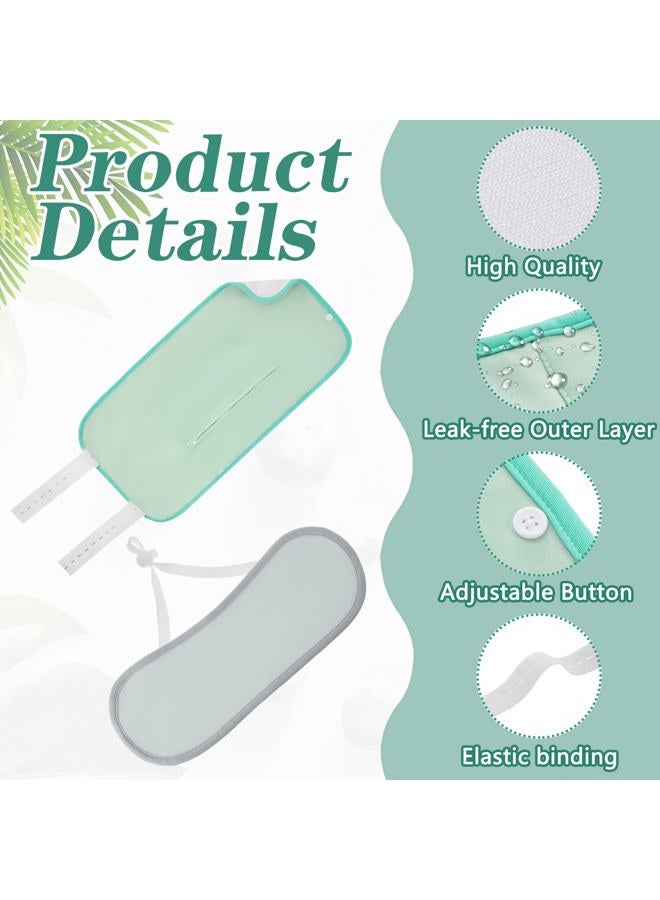 Sherr 6 قطع من عبوات زيت الخروع للرقبة والكبد، ضمادات قابلة لإعادة الاستخدام لزيت الخروع للكبد والغدة الدرقية، زيت الخروع غير مشمول (أبيض، رمادي، أخضر) - Image 3