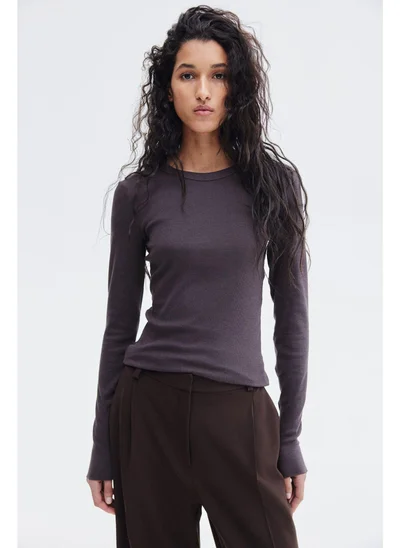 H&M Ribbed modal-blend top