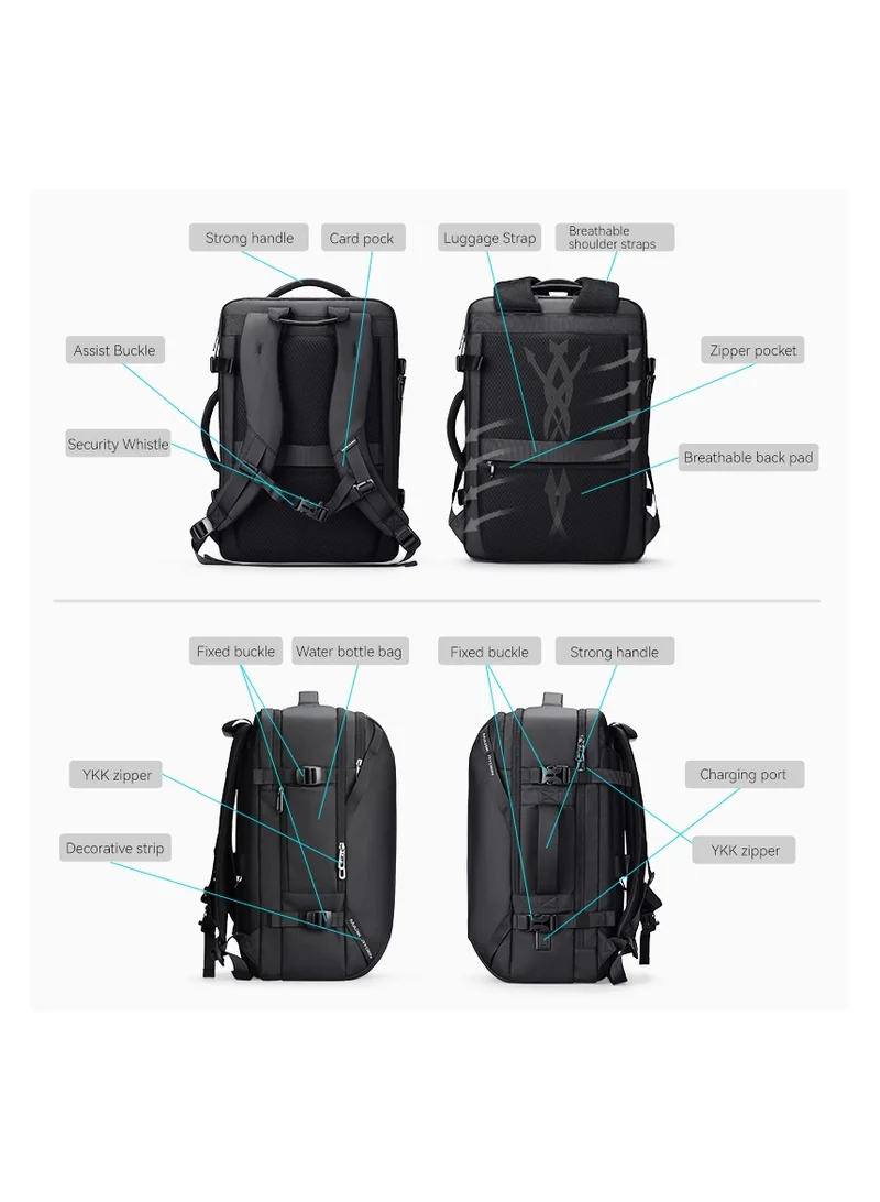MARK RYDEN MARK RYDEN 9993 Travel,Business Hand Luggage, Aeroplane, Large Capacity Laptop Backpack for 17.3 Inch Laptop, with USB-C Charging Port