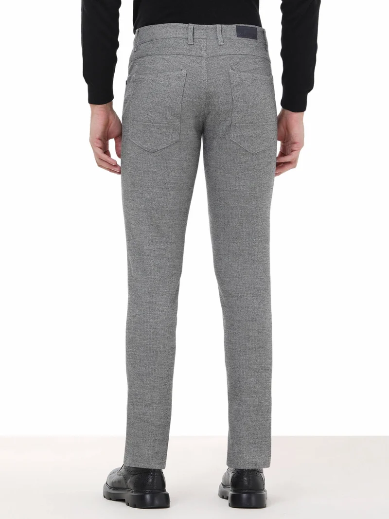 كيب Black Striped Woven Slim Fit Casual Cotton Blend Trousers