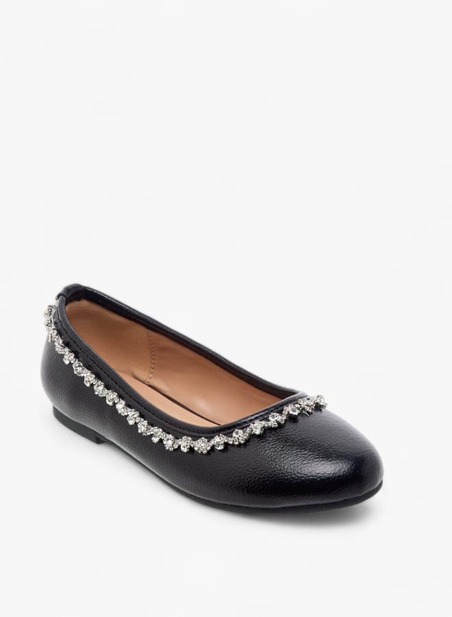 سيليست حذاء باليرينا بناتي سهل الارتداء مزين بالكريستال - Image 2