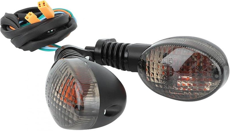 comfrt Turn Signal Light, 2PCS Turn Signal Light Lamp Front Rear Running Lights Fit For Kawasaki Para Ninja 250 Motorcycle Modification(Smoky black) - Image 1