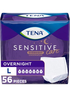 Tena Tena Incontinence Underwear for Women, Overnight Absorbency, Sensitive Care - Large - 56 Count 