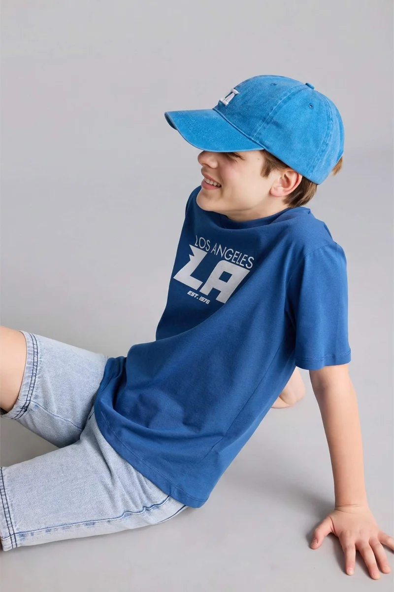ديفاكتو New Regular Fit Printed Short Sleeve T-Shirt