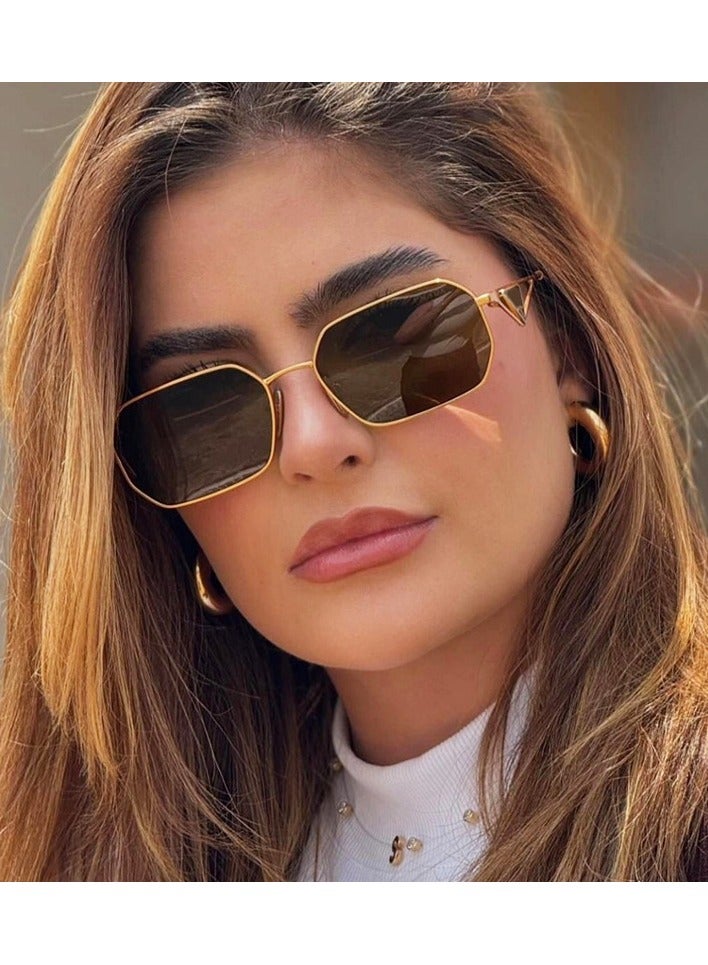 Fashion Triangle Sunglasses Small Frame, UV Protection, Travel Ready for Man and Woman