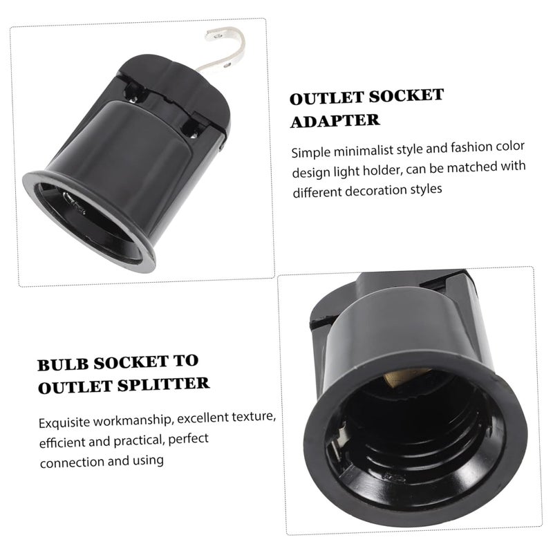 Light Socket with Hook Portable Lamp Holder for Easy Hanging Screw in Base for Living Rooms and Garden Lighting and Stylish Design - Image 4