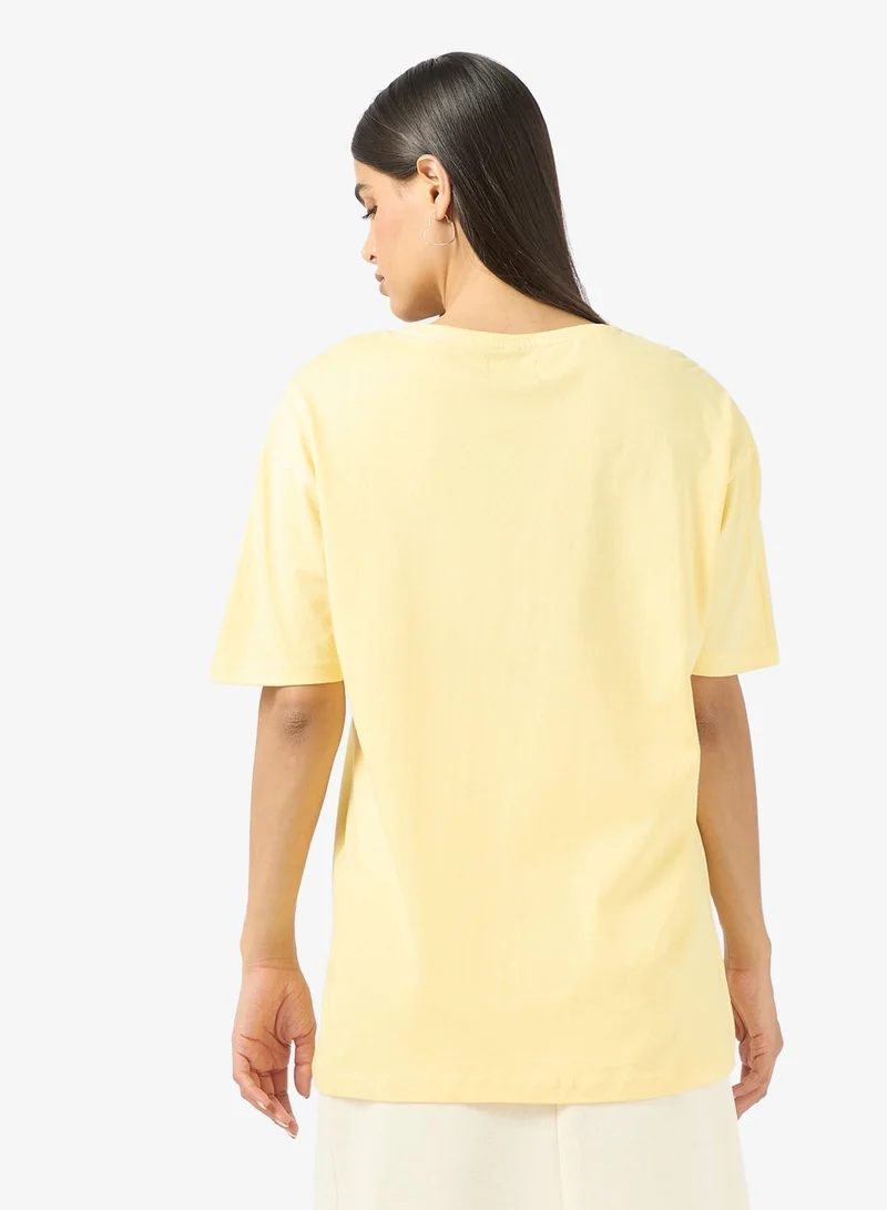 Ginger Cotton Oversize Summer Graphic T-shirt