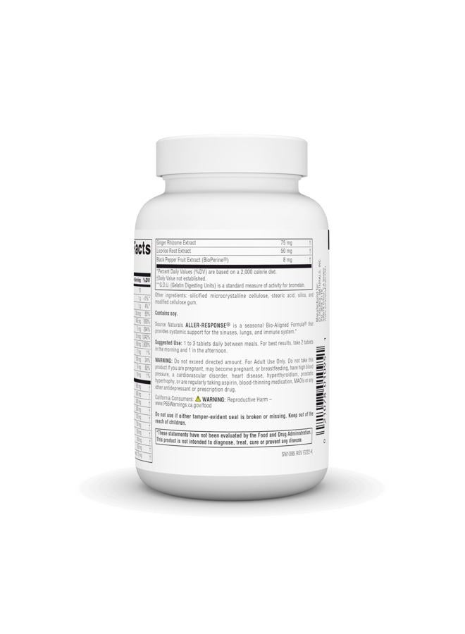 Source Naturals Aller-Response - Seasonal Immune Support - 90 Tablets - Image 3