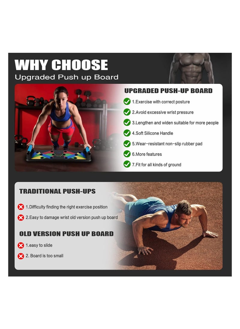 Generic Push Up Board 9 in 1 Home Workout Equipment Multi-Functional Pushup Bar System Fitness Floor Chest Muscle Exercise Professional Equipment Burn Fat Strength Training Arm  - Image 4