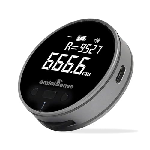 amiciSense Digital Distance Meter with Easy-Glide Wheel | One-Handed, Type-C Rechargeable, 0-999.9 cm/ft/inch Range | Slide-to-Measure for Curved & Straight Surfaces - Image 1
