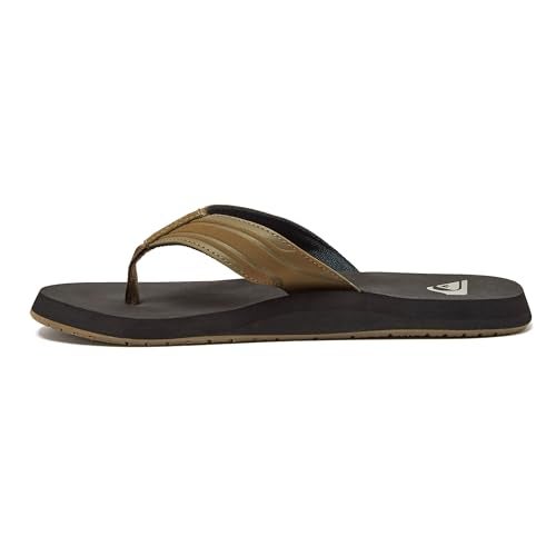 Quiksilver Men's Monkey Wrench 3 Point Sandal, Tan/Solid, 9 M US - Image 3