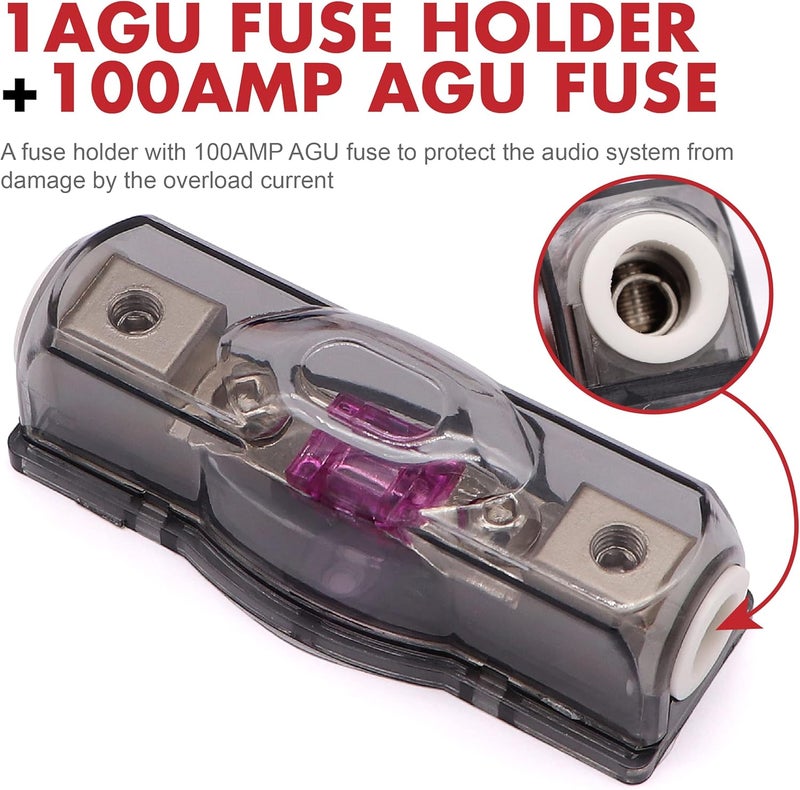 Welugnal طقم أسلاك صوت السيارة 0 Gauge – طقم تركيب مكبر الصوت Welugnal 3000W - Image 4
