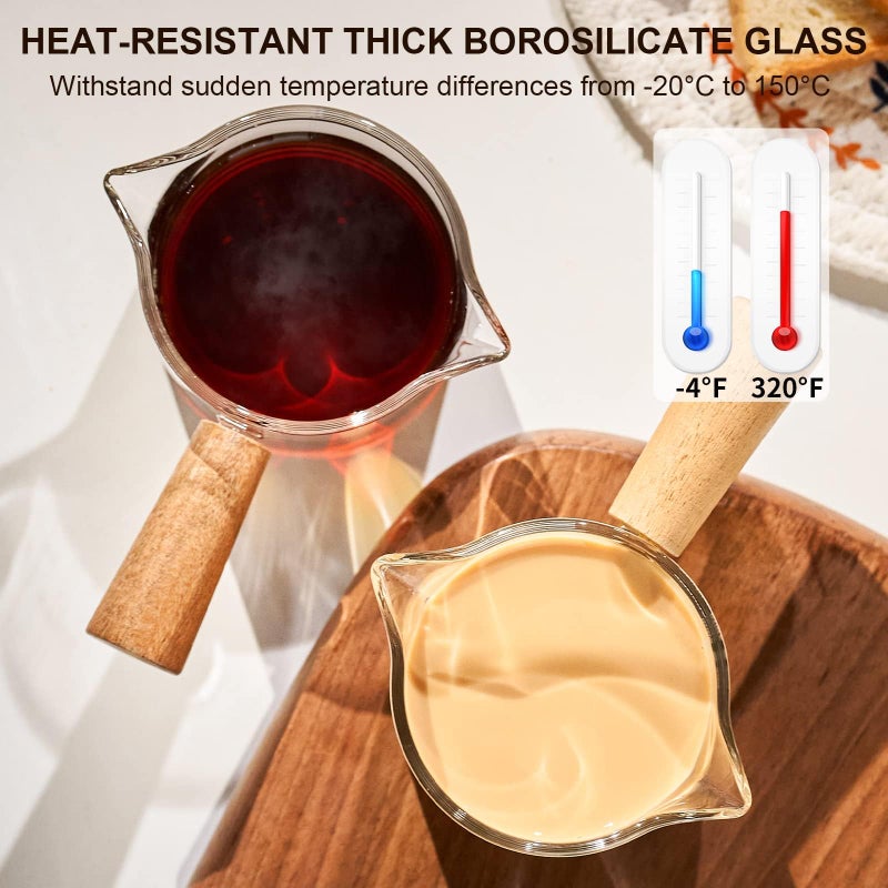 PARACITY Espresso Cups with Handle, 3.5OZ Double Spout Glass Measuring Cup with Dual Scale, Clear Espresso Shot Glass with V-Shaped Mouth, Espresso Accessories - Image 5
