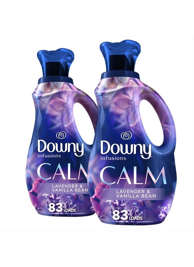 Downy Infusions Laundry Fabric Softener Liquid, Calm Scent, Lavender & Vanilla Bean, 56 Fl Oz (Pack of 2)  - Image 1