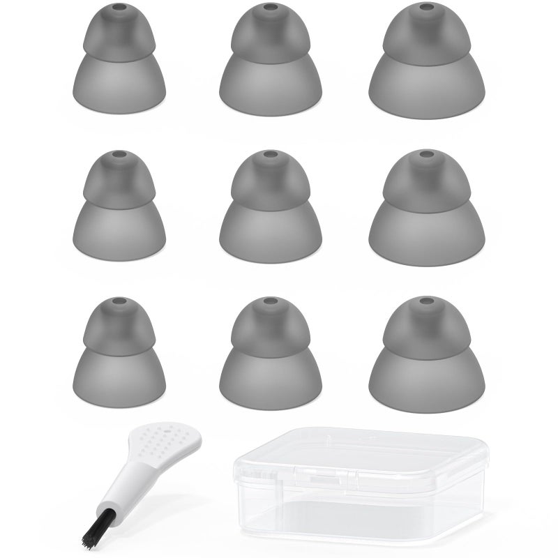 MicroEar Hearing Aid Domes - Double Layer Closed Type Power Dome for Resound SureFit RIC and Open Fit BTE Hearing Amplifier Ear Tips Accessories with Carry Case (Trial Pack 9pcs) - Image 1