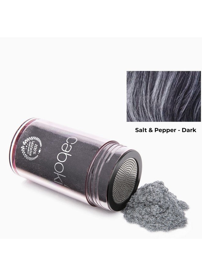 Caboki - Hair Loss Concealer. All-Natural Hair Building Fiber. Make Thin Hair Look 10X Fuller Instantly. Eliminate The Appearance Of Bald Spot And Thinning Hair (30G, 90-Day Supply). Salt & Pepper-Dark - Image 1