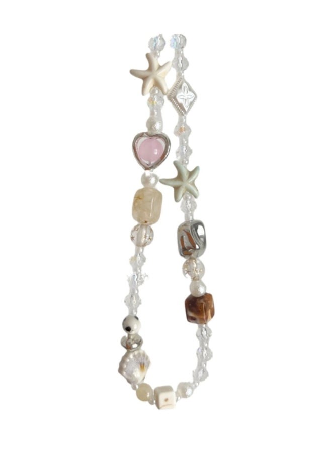 ShebSheb Beaded Phone Charms, Summer Style Wrist Strap Lanyard,Cute Camera Charm Strap  - Image 1