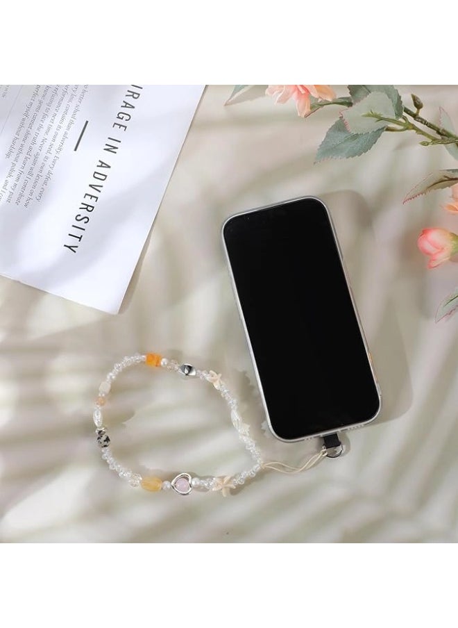 ShebSheb Beaded Phone Charms, Summer Style Wrist Strap Lanyard,Cute Camera Charm Strap  - Image 4