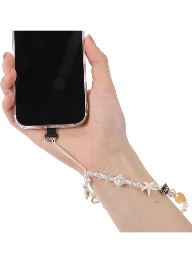 ShebSheb Beaded Phone Charms, Summer Style Wrist Strap Lanyard,Cute Camera Charm Strap  - Image 3