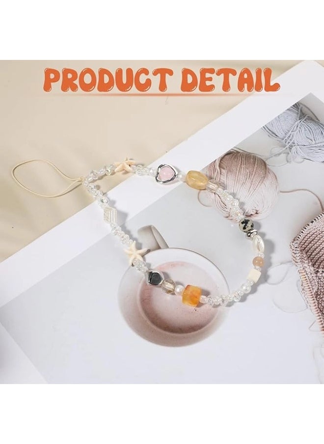 ShebSheb Beaded Phone Charms, Summer Style Wrist Strap Lanyard,Cute Camera Charm Strap  - Image 5
