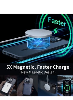 INFOSUN iPhone 12 Pro Max Case Cover Compatible with Magsafe Magnetic Designed Shockproof Case Translucent Matte Protective Cover Back Hard Cases with Magnet for iPhone 12 Pro Max Case Black  - Image 3