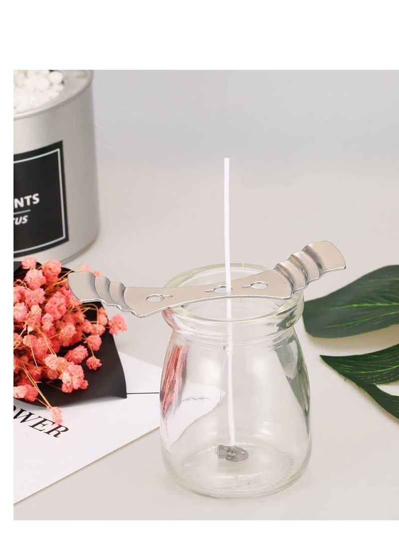 سيوسي Candle Wick, Butter Wick, Wax Wire Natural Candle Wicks with Tabs 100pcs 100% Natural Cotton Core Low Smoke Pre-Waxed for Candle Making, Pre Waxed Wicks for Scented Candle Making 6-Inch - Image 4