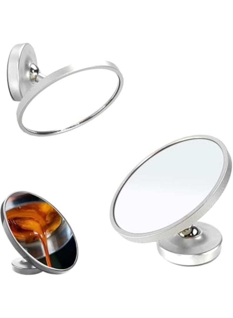 SYOSI مرآة إسبريسو شوت لفلتر القهوة بدون قاع - مرآة عاكسة لمراقبة الشوتات - أدوات باريستا - ملحق قابل للتعديل ومغناطيسي لمقهى المنزل - (فضي) - Image 1