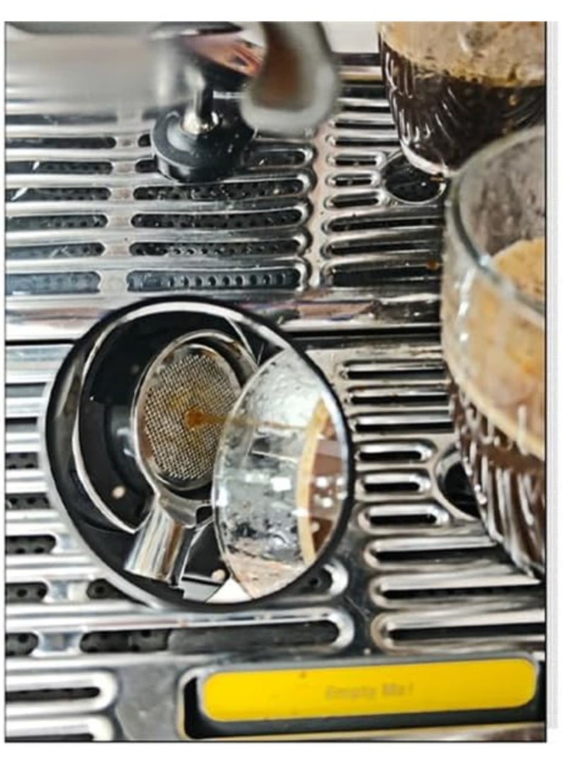 SYOSI مرآة إسبريسو شوت لفلتر القهوة بدون قاع - مرآة عاكسة لمراقبة الشوتات - أدوات باريستا - ملحق قابل للتعديل ومغناطيسي لمقهى المنزل - (فضي) - Image 4