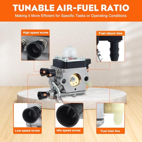 Hipa FS38 Carburetor After 20132015 Year for STIHL WeedEater FS 38 FS 55R FS45 FS46 FS55 FS55C FS55R Brushcutters String Trimmer Replace C1QS282 4140 120 0623 - Image 3