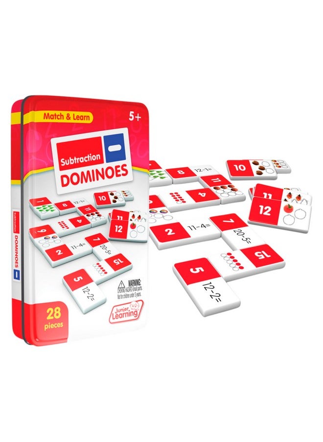 Junior Learning Junior Learning Dominoes Subtraction White 7.8 H x 4.7 L x 1.5 W  - Image 1