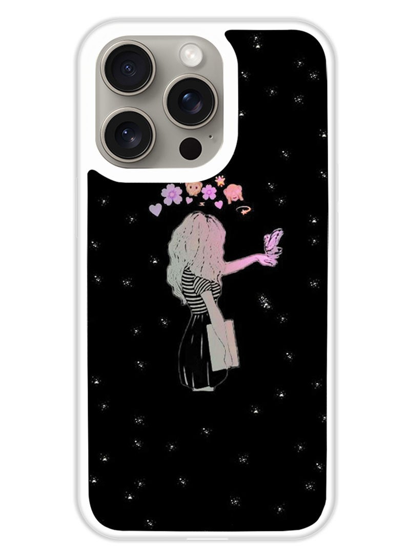 Theodor Protective Case Cover For APPLE IPHONE 15 Pro Max Girl But (White Bumper) - Image 1