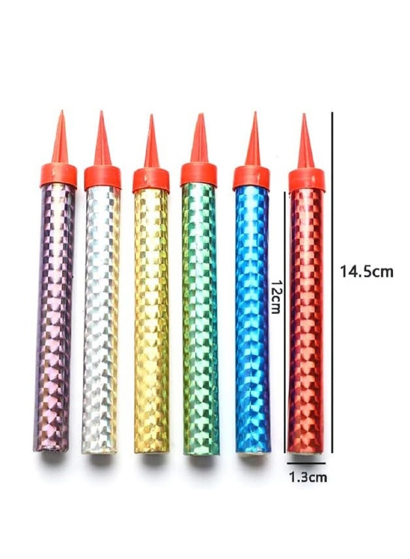 Sparkling Cake Candles Set -6 pcs Sparkling Fountain Design 12cm Height Perfect for Adding a Magical Touch to Birthday Parties and Special Occasions - Image 4