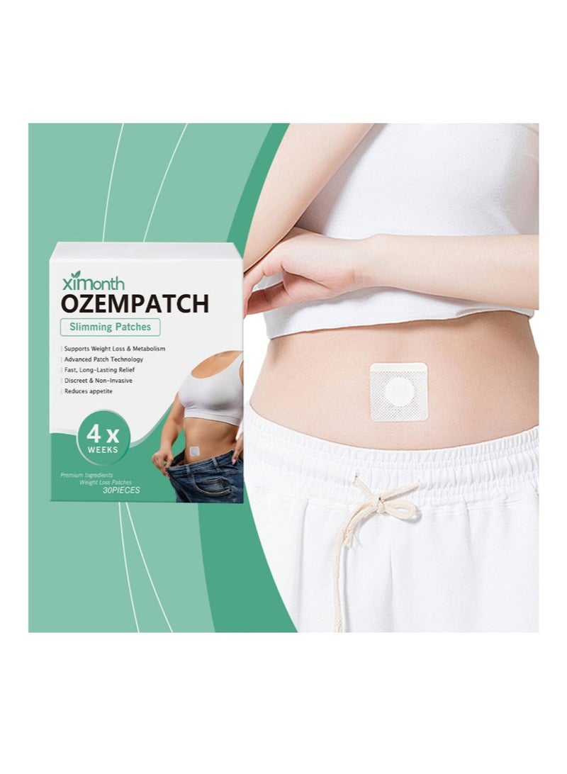 ximonth 30Pcs Slimming Patch Belly Patch,help detoxify toneand tighten skin,Toning Contouring Firming,Thin Pa-tch Navel Stick Burning Fat Weight Loss for Body Beauty,Sweatproof Belly Pa-tches for All People - Image 2