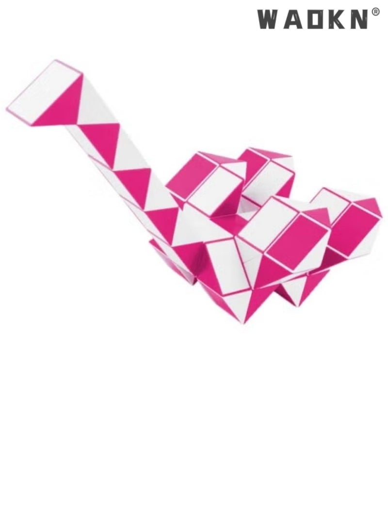 WAOKN Snake Puzzle 24 Blocks Twist Magic Snake Brain Teaser Sensory Toys, Small Gifts, Magic Cube Snake Toy, Twist Puzzle Toy for Children's Party and Party Bags, Children's Birthday Party 