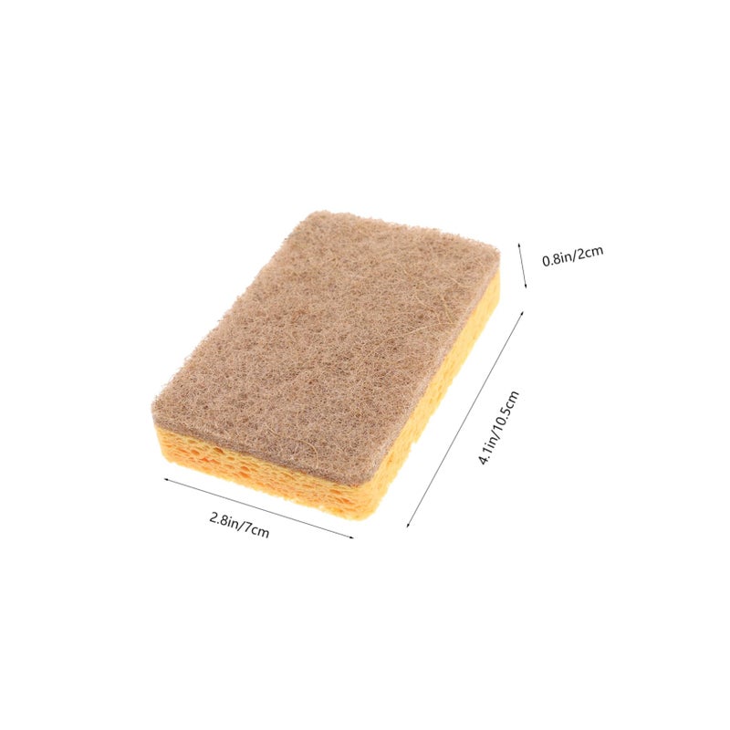 Wood Pulp Cotton Dishwashing Sponge 5 Pack Multi Function Kitchen Cleaning Tool - Image 3