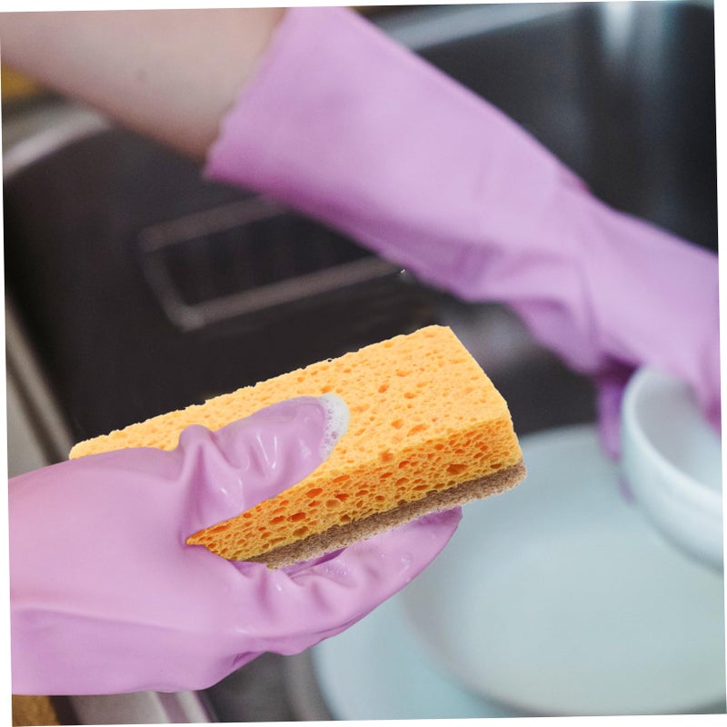 Wood Pulp Cotton Dishwashing Sponge 5 Pack Multi Function Kitchen Cleaning Tool - Image 5