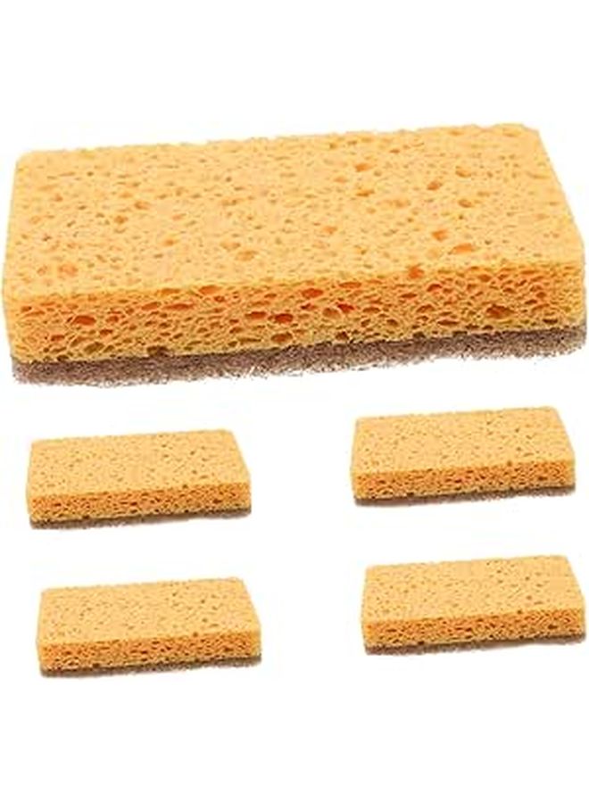 Wood Pulp Cotton Dishwashing Sponge 5 Pack Multi Function Kitchen Cleaning Tool - Image 1