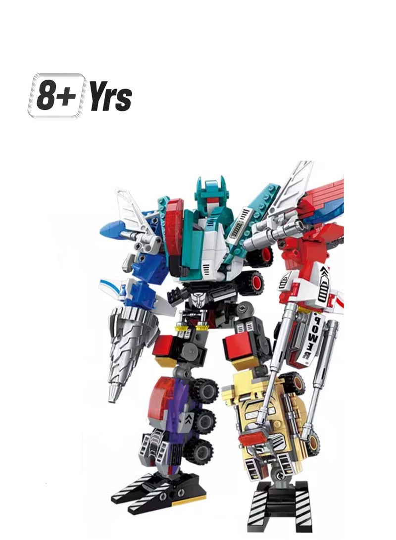 Children's Educational Building Blocks Toys Mecha Small Particles Transforming Robot (Super Alloy War God) - Image 1