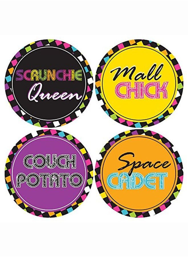 Big Dot of Happiness 80'S Retro Totally 1980S Party Funny Name Tags Party Badges Sticker Set Of 12  - Image 4