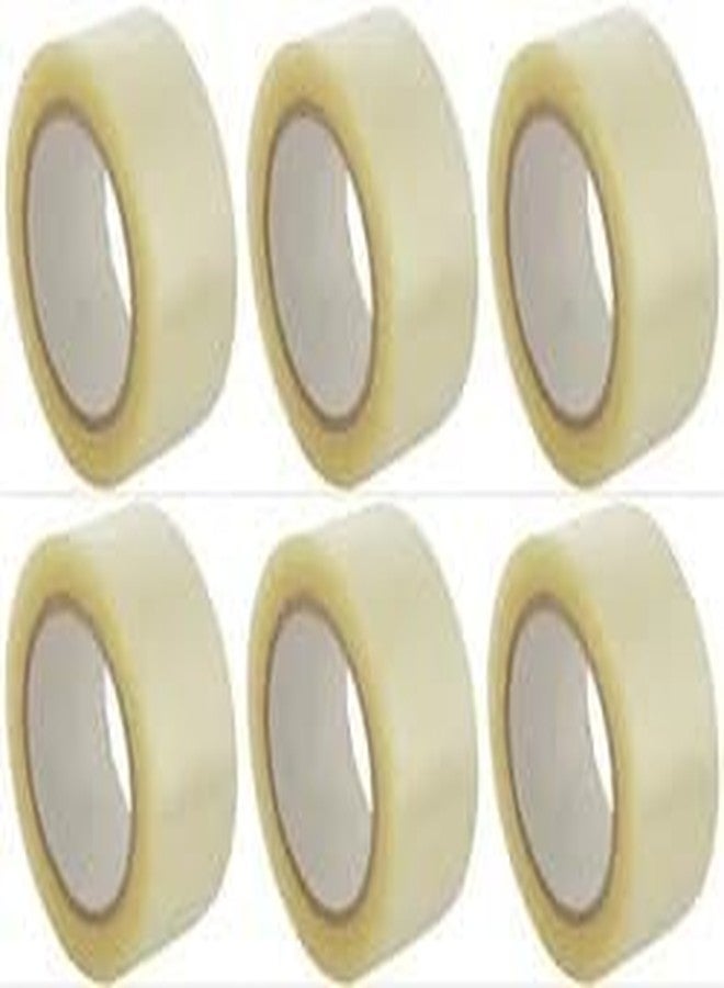 CRAE Packaging Transparent Cello Tape For Office, Home and E-Commerce Packing | 1INCH Diameter | 100 Meter | Pack of 6 - Image 1