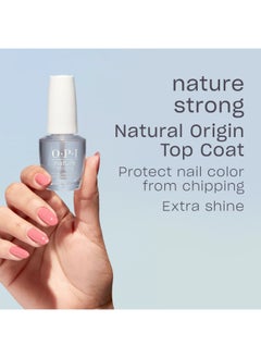 OPI طلاء أظافر نيتشر سترونج - طبقة علوية، شفاف، 15 مل  - Image 2