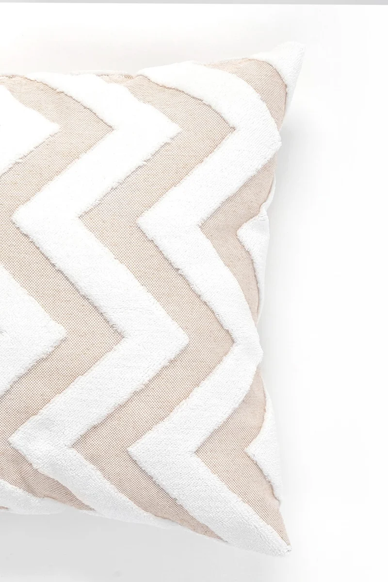 Hamur Dough Bohemian Special Design Punch Punch Pattern Decorative Throw Pillow Cover Line Beige