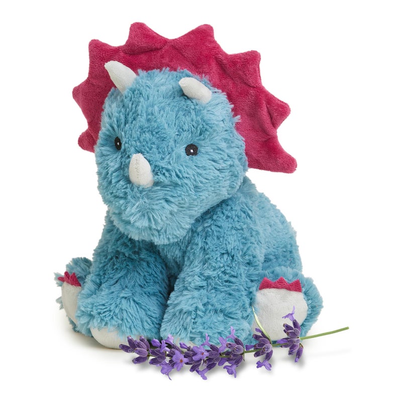 warmies Microwavable & Weighted Stuffed Animals, Triceratops - Heated Stuffed Animal Plushie for Warmth & Comfort - Cute Soft Plush Toys for Adults & Children (Boys, Girls, Babies & Toddlers) - Image 1