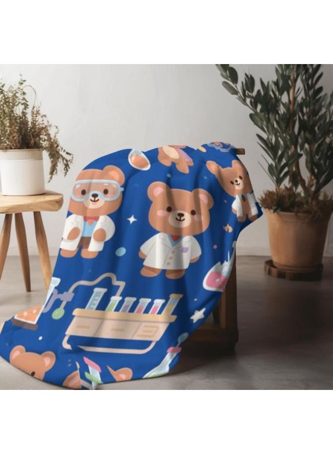 عام بطانية رقيقة من الفانيلا الكرتونية للأطفال والرضع (دافئة ومريحة، ومناسبة للنوم والألعاب) 70 سم * 100 سم - Image 1